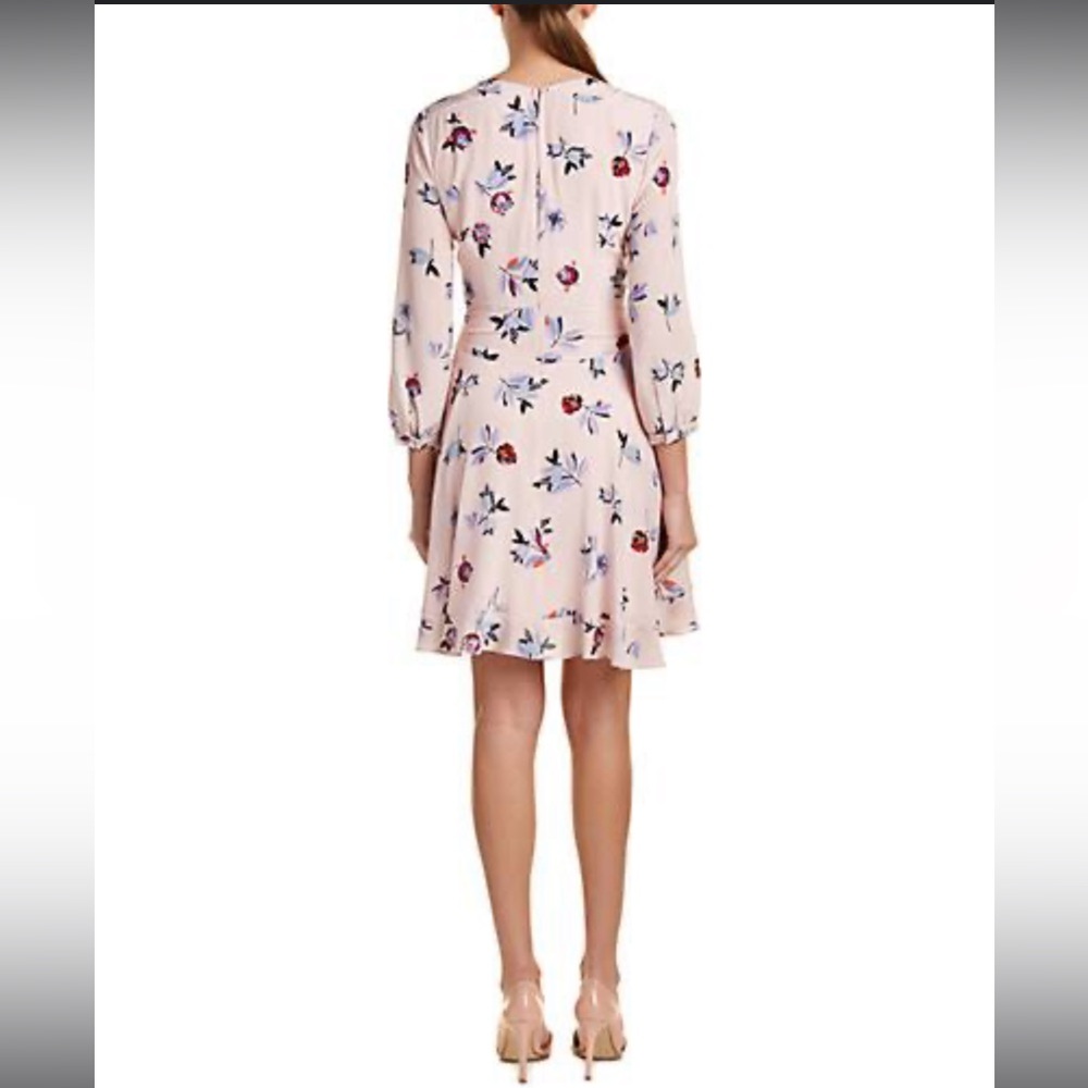Rebecca Taylor Bellflower floral print silk knee‎ length dress size 2 - Picture 3 of 14